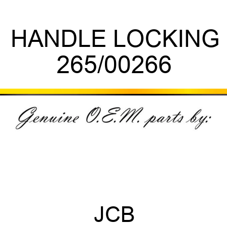 HANDLE LOCKING 265/00266