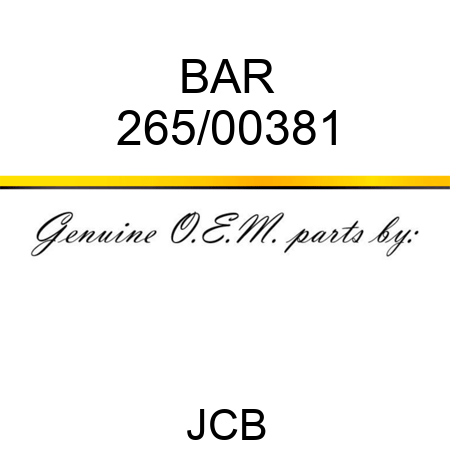 BAR 265/00381