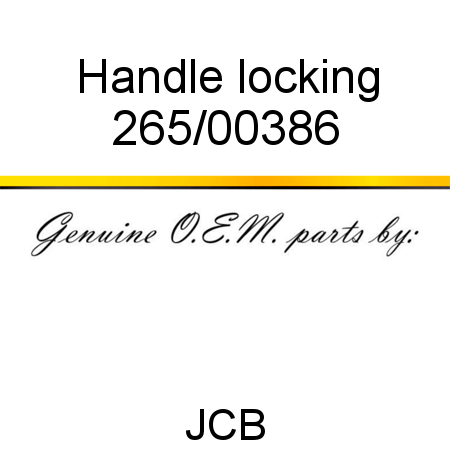Handle, locking 265/00386