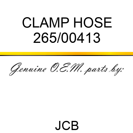 CLAMP HOSE 265/00413