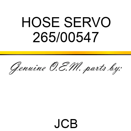 HOSE SERVO 265/00547