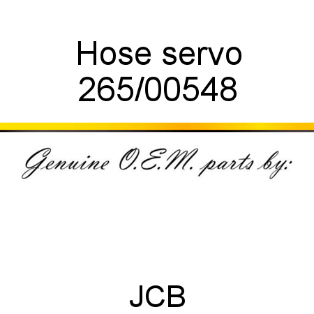Hose, servo 265/00548