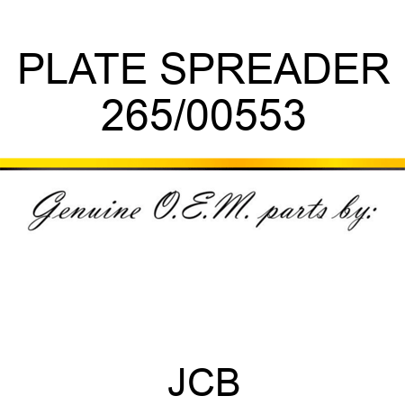 PLATE SPREADER 265/00553