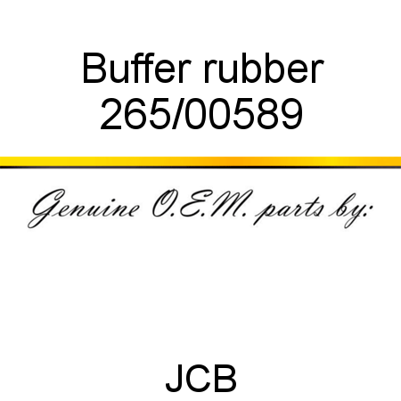 Buffer, rubber 265/00589