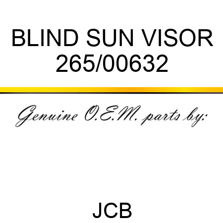 BLIND SUN VISOR 265/00632