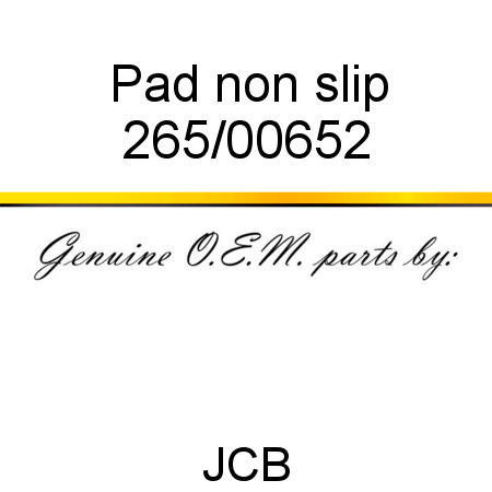 Pad, non slip 265/00652