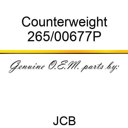 Counterweight 265/00677P