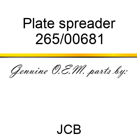 Plate spreader 265/00681