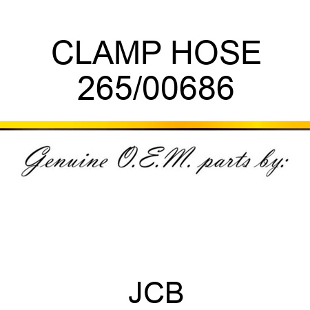 CLAMP HOSE 265/00686