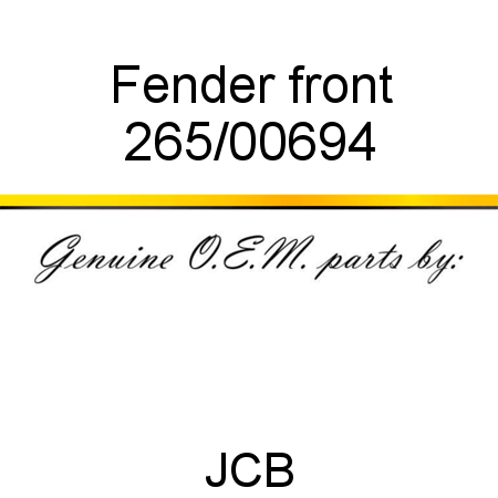 Fender, front 265/00694