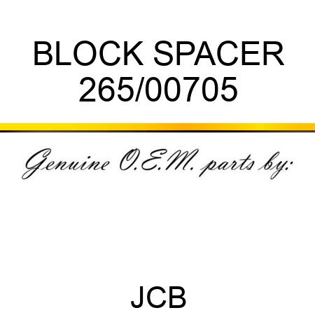 BLOCK SPACER 265/00705