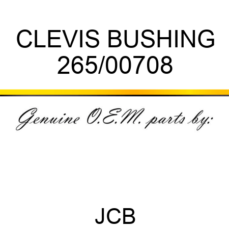 CLEVIS BUSHING 265/00708