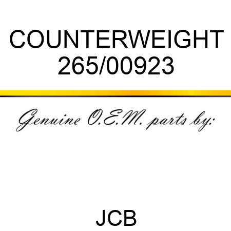 COUNTERWEIGHT 265/00923