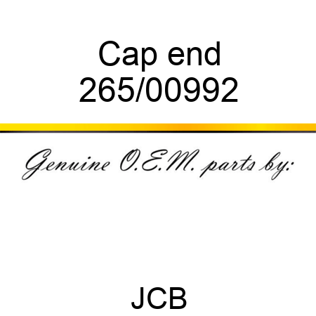 Cap end 265/00992