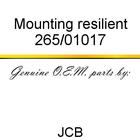 Mounting, resilient 265/01017