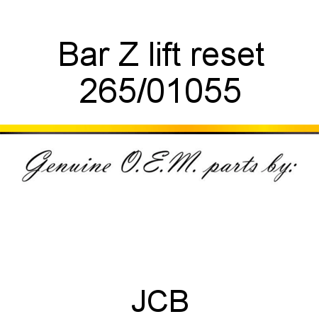 Bar, Z lift reset 265/01055
