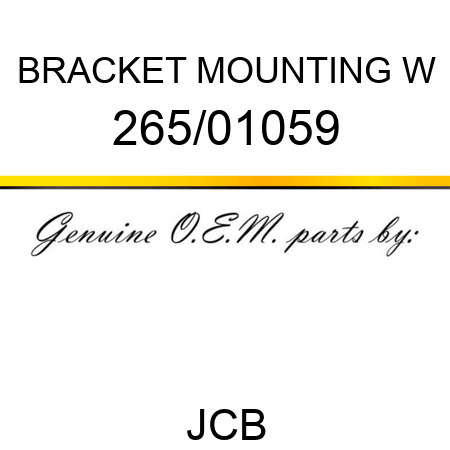 BRACKET MOUNTING W 265/01059