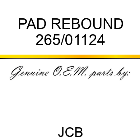 PAD REBOUND 265/01124
