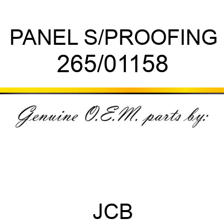 PANEL S/PROOFING 265/01158