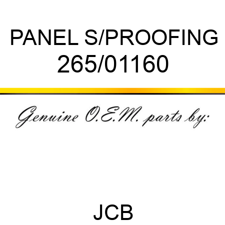 PANEL S/PROOFING 265/01160