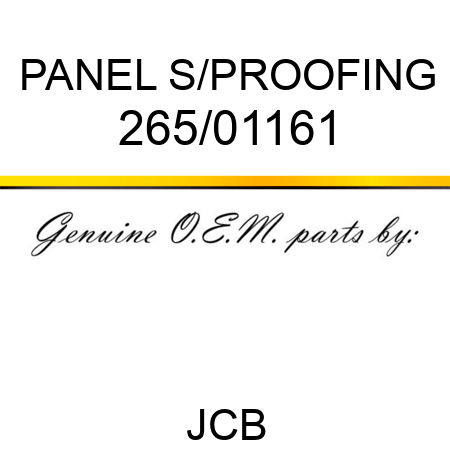 PANEL S/PROOFING 265/01161