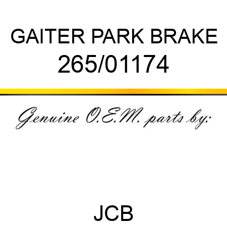 GAITER PARK BRAKE 265/01174