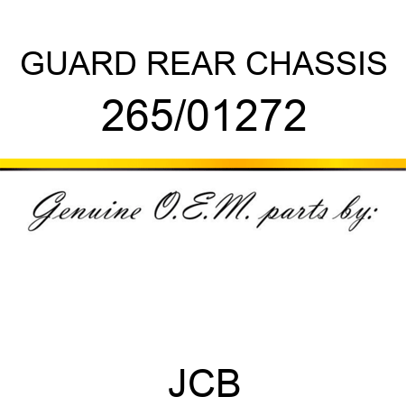 GUARD REAR CHASSIS 265/01272