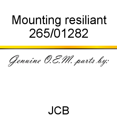 Mounting, resiliant 265/01282