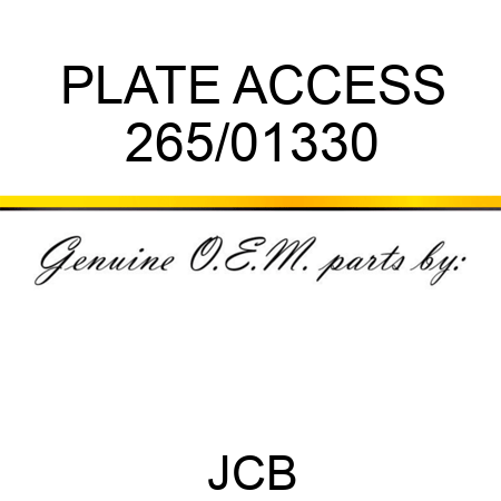 PLATE ACCESS 265/01330