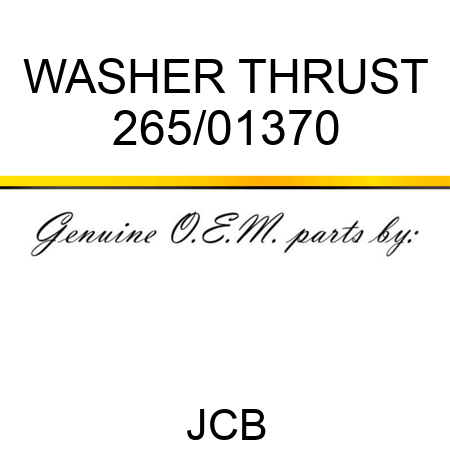 WASHER THRUST 265/01370