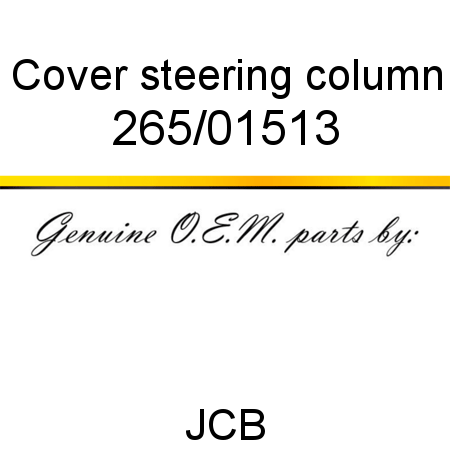 Cover, steering column 265/01513