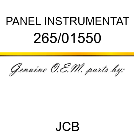 PANEL INSTRUMENTAT 265/01550