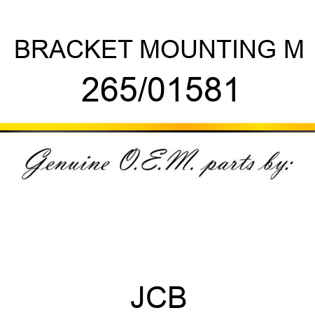 BRACKET MOUNTING M 265/01581