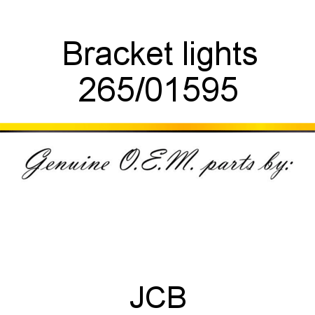 Bracket, lights 265/01595