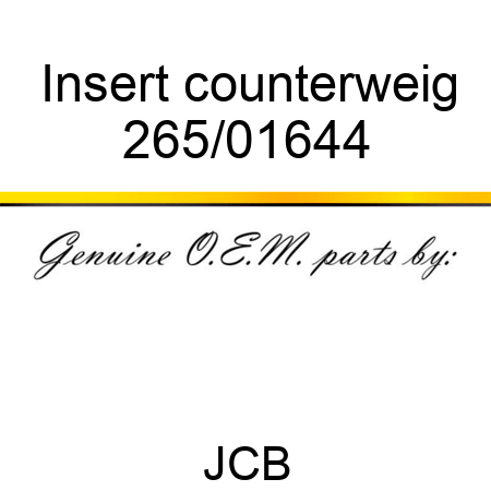 Insert counterweig 265/01644