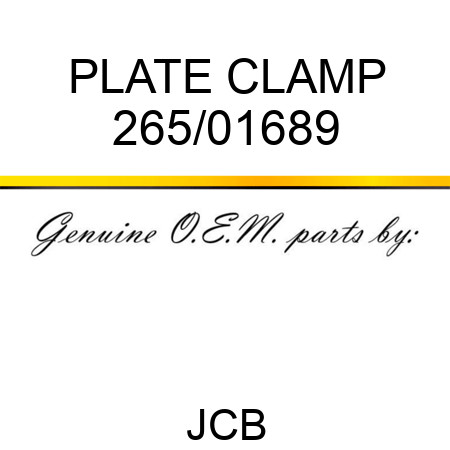 PLATE CLAMP 265/01689