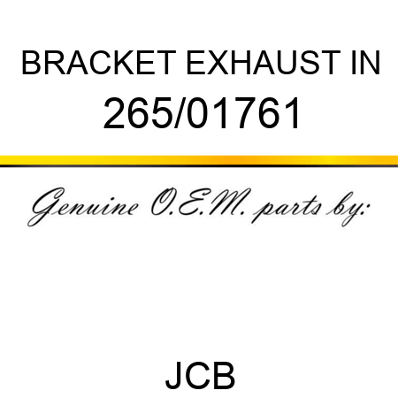 BRACKET EXHAUST IN 265/01761