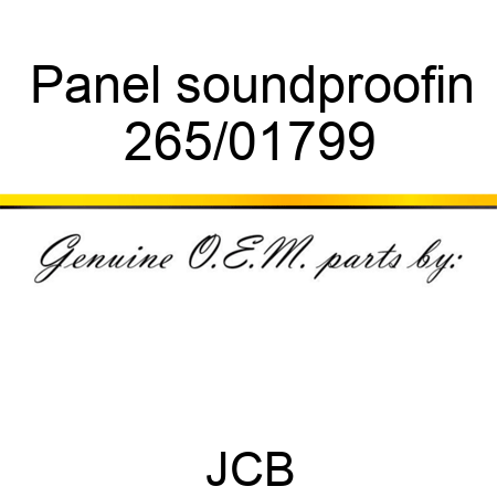 Panel soundproofin 265/01799