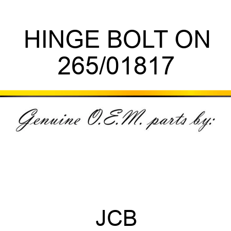 HINGE BOLT ON 265/01817