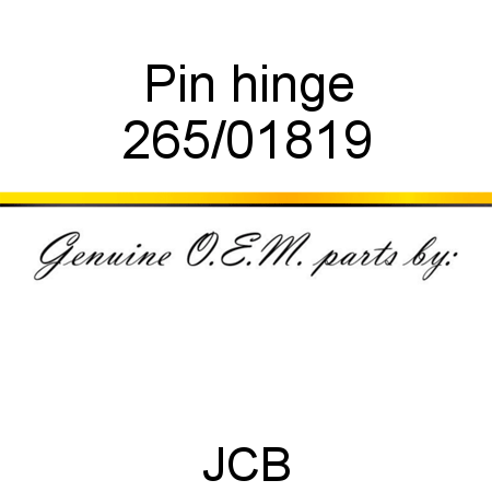 Pin, hinge 265/01819