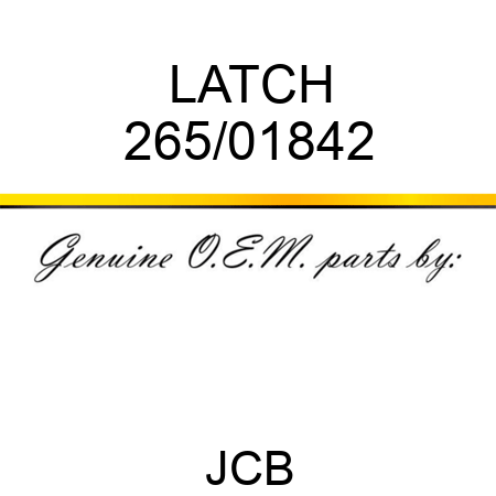 LATCH 265/01842
