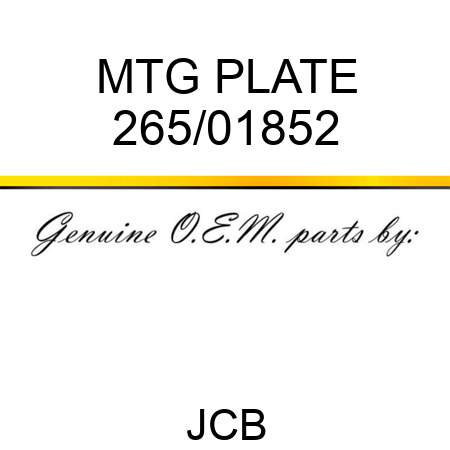 MTG PLATE 265/01852