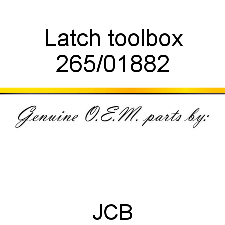 Latch, toolbox 265/01882