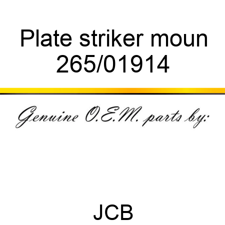 Plate striker moun 265/01914