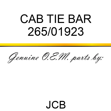 CAB TIE BAR 265/01923