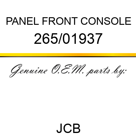 PANEL FRONT CONSOLE 265/01937