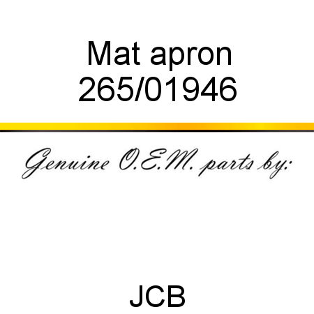 Mat, apron 265/01946