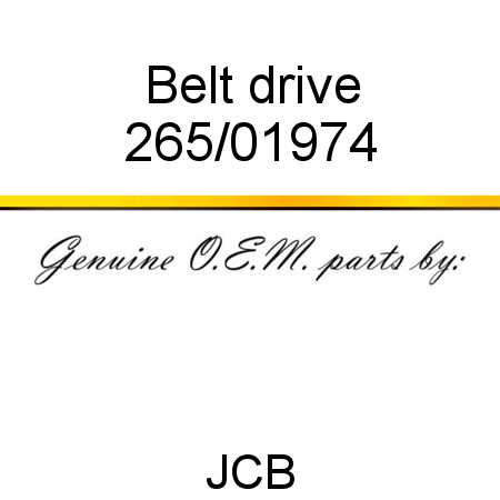 Belt, drive 265/01974