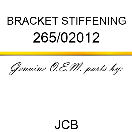 BRACKET STIFFENING 265/02012