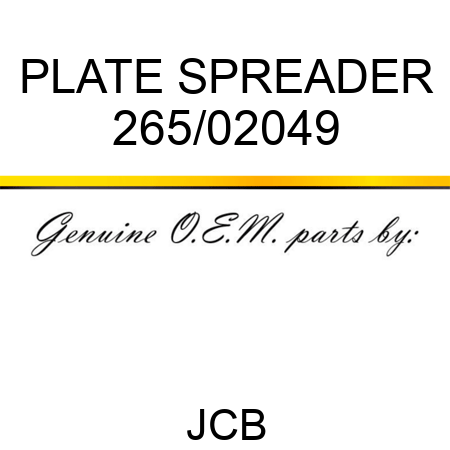 PLATE SPREADER 265/02049